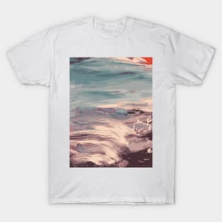 Abstract Sunset Beach Waves T-Shirt